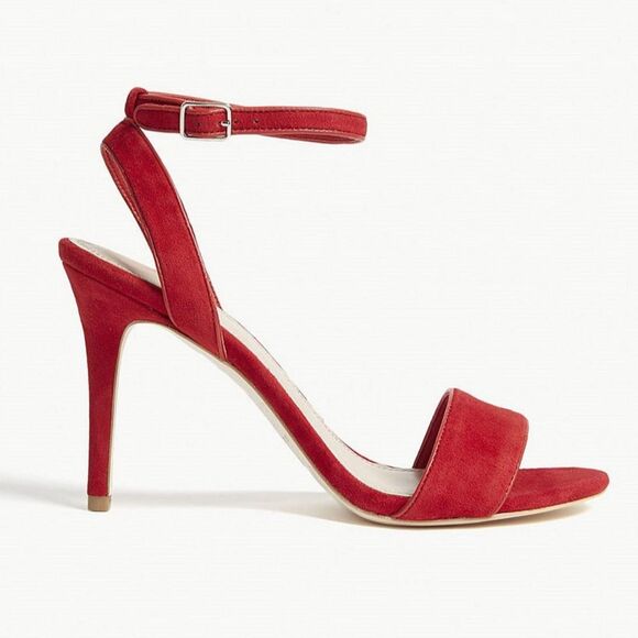 New SANDRO Nina suede sandals red 38 size 8 - Picture 2 of 12